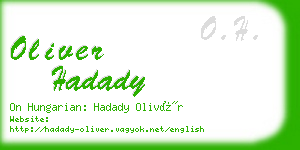 oliver hadady business card
